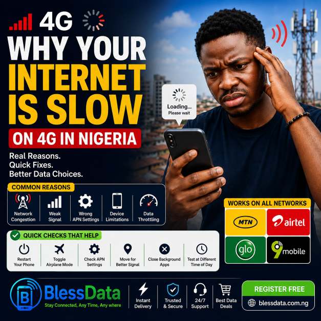 Why Your Internet Is Slow on 4G in Nigeria